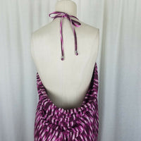 Eddie Bauer Aster Purple Freedry Convertible Halter Dress Womens 2XL Stretch