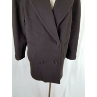 Jones New York Double Breasted Winter Wool Peacoat 3/4 Length Coat Womens L