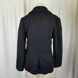 Gap Virgin Wool Double Breasted Navy Peacoat Jacket Short Coat Womens M Black