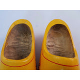 HEINEKEN BEER ADVERTISING PAIR OF WOOD SHOES CLOGS HOLLAND Yellow Carved Wooden