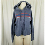 American Eagle Rainbow Stripe Hooded Pullover Sweatshirt Jacket Hoodie Womens M