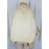 Dawn Imports Shawl Collar Corduroy Puffer Bomber Jacket Womens S Tan Zip Up Snap