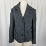 LL Bean Wool Silk Herringbone Equestrian Riding Country Jacket Blazer Womens MP