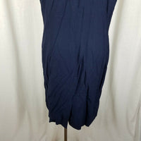 Gianni Sport Wool Tunic Tank Dress Long Blazer Coat Suit Womens M Navy Blue USA