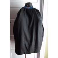 Sheridan Square Vegan Leather Knit Wool Short Coat Peacoat Womens 8 Bright Blue