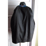 Sheridan Square Vegan Leather Knit Wool Short Coat Peacoat Womens 8 Bright Blue