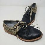 Thorocraft MERCER Men's Black Leather Lace Up Oxford Shoes Size 45 12 Colorblock