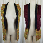 Vintage Handmade Reversible Vest Womens L 70s Retro Psychedelic Patchwork Look