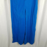 Lisanne Loungewear Blue Velour Pantsuit Jumpsuit Culottes Womens 16 60s 70s MCM