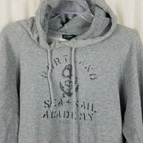 J.Crew Portland Sea & Sail Academy Maine Pullover Hoodie Sweatshirt Mens L Gray