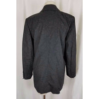 Lord & Taylor Petites Wool Cashmere Gray Double Breasted Blazer Jacket Womens PM