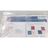 JoAnn Heartland Quilt Block of the Month February 1999 Queen of Hearts Sealed