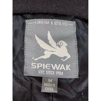 Spiewak Wool Double Breasted Peacoat Coat Mens M Maine Crest Gold Buttons Black