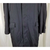 Pietro Sabatini Placket Front Trench Coat Mens 36L Removable Pile Fur Lining