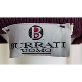 Burrati Uomo Knit Pure New Wool Nordic Ski SWEATER Pullover Ireland Red Mens L