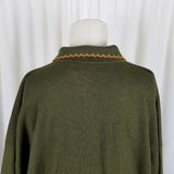 Clan Douglas Merino Wool Lightweight Knit Collared Henley Sweater Womens XL 46