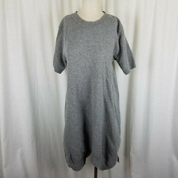 Anthropology DRA Los Angeles Wool Knit Sweater Dress Womens M Asymmetrical Gray