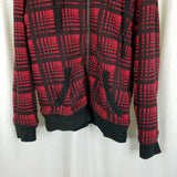 Kirra Buffalo Plaid Berber Fleece Lined Full Zip Up Hoodie Sweater Jacket Mens L