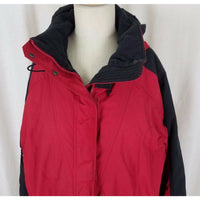 LL Bean Womens M Hooded Winter Snow Ski Snowboard Parka Jacket Red Thinsulate