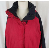 LL Bean Womens M Hooded Winter Snow Ski Snowboard Parka Jacket Red Thinsulate