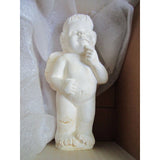 Vintage Wood World Paintable Wings of Love Unfinished Meekness Cherub USA 6 in