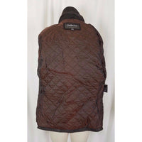 Oakwood Classic Brown Leather Full Zip Up Half Belted Insulated Jacket Womens S