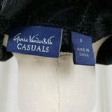 Gloria Vanderbilt Floral Embroidered Tapestry Button Up Black Jacket Womens S