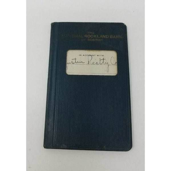 1937 The National Rockland Bank of Boston Register Receipt Deposit Pass Book 5in