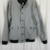 Calibrate Wool Quilted Bomber Jacket Mens XL Gray Tornado Heather Cargo Pockets