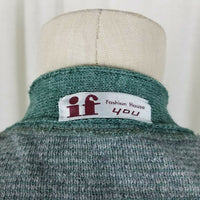If You Fashion House Wool Blend Cardigan Sweater Womens M Vintage 3/4 Sleeve 50s