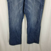 RocaWear Embroidered Hip Hop Streetwear Urban Baggy Denim Blue Jeans Mens 40x33
