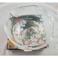 Mikasa Walther Glass West Germany Crystal 9" Serving Bowl Maria Spring Medley