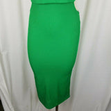 TopShop Cutout Sleeveless Stretch Midi Wiggle Dress Womens 4 Kelly Green Top