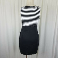 ToTo Collection Black Striped Sailor Tunic Tank Dress Womens 1XL Empire Waist
