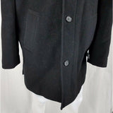 Weatherproof Black Wool Peacoat Coat Mens M Quilted Insulated Liner S&K Brands