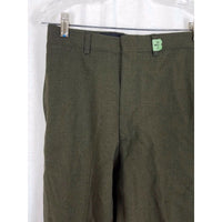 Vintage Wool Serge Class l Trousers 2234 Green Military Army Pants Mens size 29R