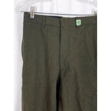 Vintage Wool Serge Class l Trousers 2234 Green Military Army Pants Mens size 29R