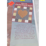 JoAnn Heartland Quilt Block of the Month March 1999 Checkerboard Heart Sealed
