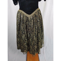 Jessica McClintock Bridal Velvet Keyhole Gold Lace Formal Dress Womens 12 USA