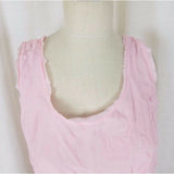 Zoe Designer Deconstructed Raw Edge Crepe Tank Top Tunic Blouse Womens M Pink