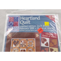 JoAnn Heartland Quilt Block of the Month February 1999 Queen of Hearts Sealed