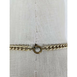 Braided Gold Rope Length Chain Circle Medallion NECKLACE Statement Piece