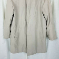 Stafford Insulated 3/4 Length All Weather Car Coat Mens M Zip Out Wool Liner Tan