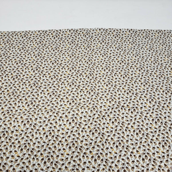 Joann Fabrics Small Calico Print Brown Cotton Fabric Woven 1.75 yards Exclusive