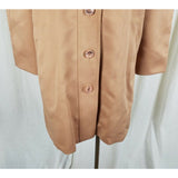 Vintage London Fog Maincoats Textured Polyester Trench Coat Womens 10 USA 60s