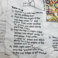 Childs Kids Artist Smock Cat Pin Cushion Tote Bag Fabric Cut & Sew Panel Vintage