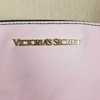 Victoria's Secret Black Pink Racing Stripe Bag Open Top Crossbody Weekender Tote
