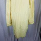 LRL Lauren Ralph Lauren Light Yellow Placket Front Trench Coat Women's size Large