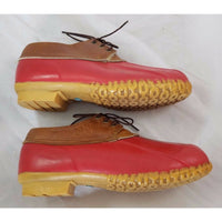 Vintage Sherpa Shearling Fleece Lined Red Rubber Duck Low Shoe Boots Womens 8