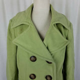 Tribal Wool Cashmere Double Breasted Peacoat Jacket Short Coat Womens 10 Green
